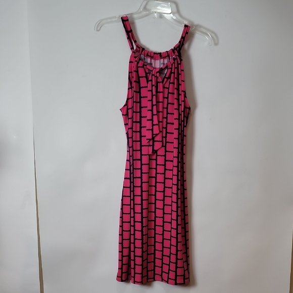 Cynthia Rowley Pink and Black Patterned Dress - Picture 8 of 9